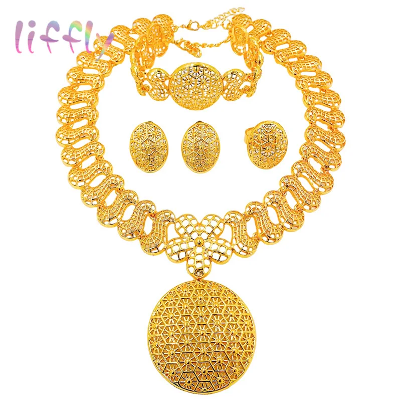 African Fashion Jewelry Sets Round Pendant Gift Necklace Bracelet Engagement Earrings for Womens Ring
African Fashion Jewelry Sets Round Pendant Gift Necklace Bracelet Engagement Earrings for Womens Ring