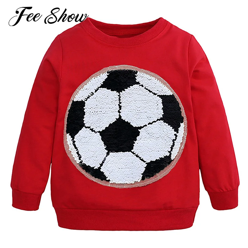 Модная детская хлопковая футболка для девочек и мальчиков со сменными блестками и рисунком футбольного мяча, топы, детская одежда, повседне...
Модная детская хлопковая футболка для девочек и мальчиков со сменными блестками и рисунком футбольного мяча, топы, детская одежда, повседне...