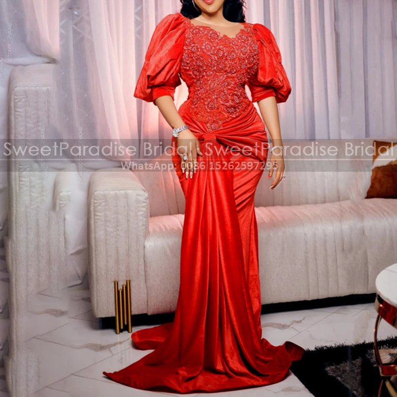 Женское вечернее платье-русалка, красное бархатное длинное платье с юбкой-годе, полурукавами «Бишоп» и аппликацией из бисера, для выпускного вечера
Женское вечернее платье-русалка, красное бархатное длинное платье с юбкой-годе, полурукавами «Бишоп» и аппликацией из бисера, для выпускного вечера