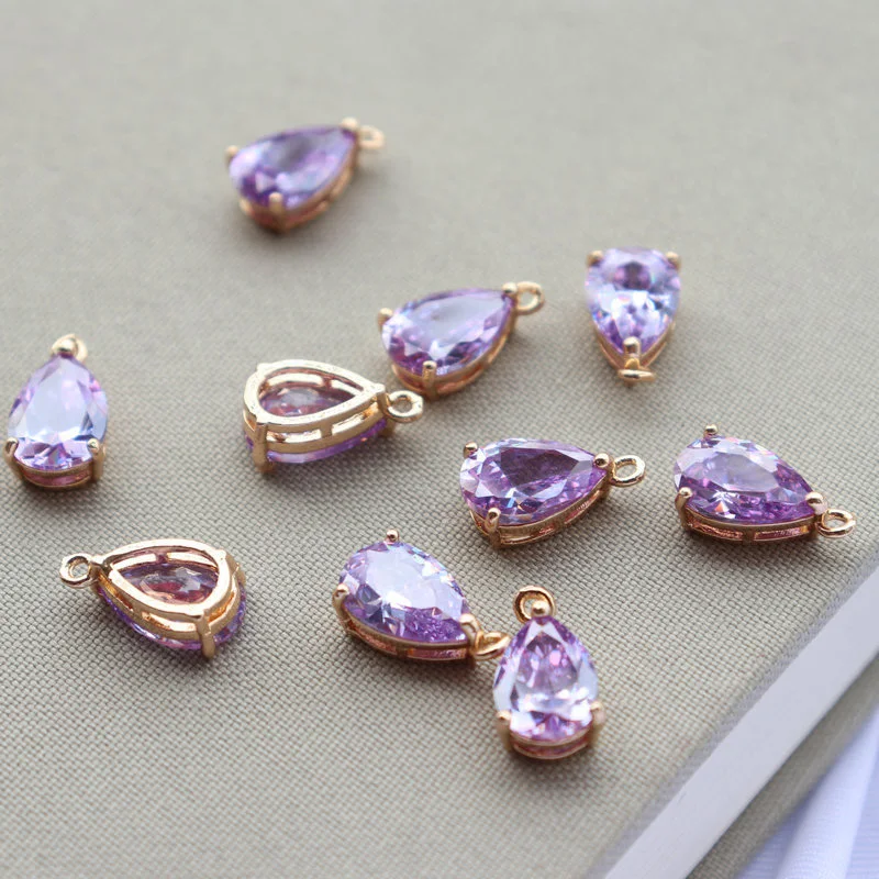 10pcs KC Gold Plated Faceted 8x12mm Quality Purple CZ Pendant Drops Charms DIY Chain Necklace Bracelet Making
10pcs KC Gold Plated Faceted 8x12mm Quality Purple CZ Pendant Drops Charms DIY Chain Necklace Bracelet Making