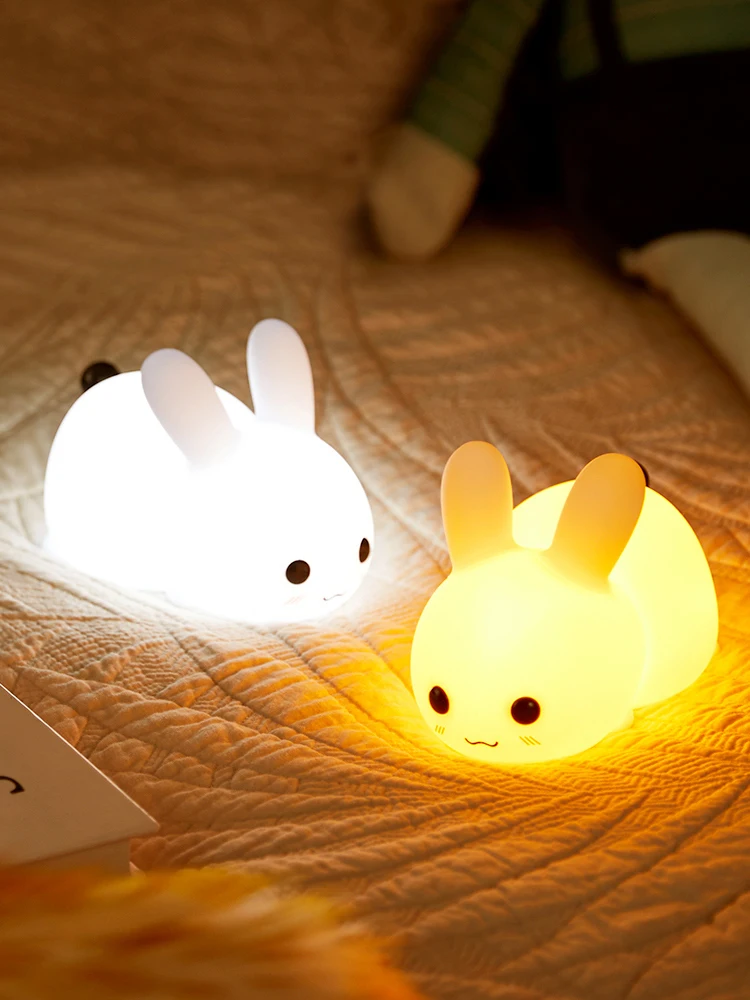 Touch Rabbit Night Lights Silicone Dimmable USB Rechargeable Lamps For Children Night Light Cartoon Cute Animal Bunny Night Lamp
Touch Rabbit Night Lights Silicone Dimmable USB Rechargeable Lamps For Children Night Light Cartoon Cute Animal Bunny Night Lamp