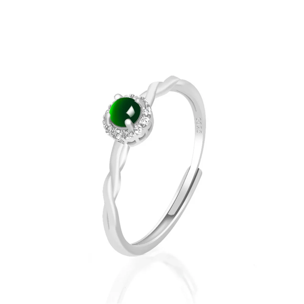 925 Silver Natural Ice Jadeite Green Round Beads Finger Ring Adjustable Certificate Woman's Wedding Luxury Jade Vintage Jewelry
925 Silver Natural Ice Jadeite Green Round Beads Finger Ring Adjustable Certificate Woman's Wedding Luxury Jade Vintage Jewelry