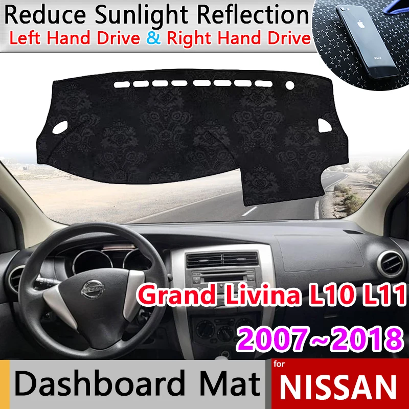 Dashboard Mat for Nissan Grand Livina L10 L11 X-Gear 2007~2018 2008 Anti-Slip Cover Pad Sunshade Liner Carpet Car Accessorie Rug
Dashboard Mat for Nissan Grand Livina L10 L11 X-Gear 2007~2018 2008 Anti-Slip Cover Pad Sunshade Liner Carpet Car Accessorie Rug
