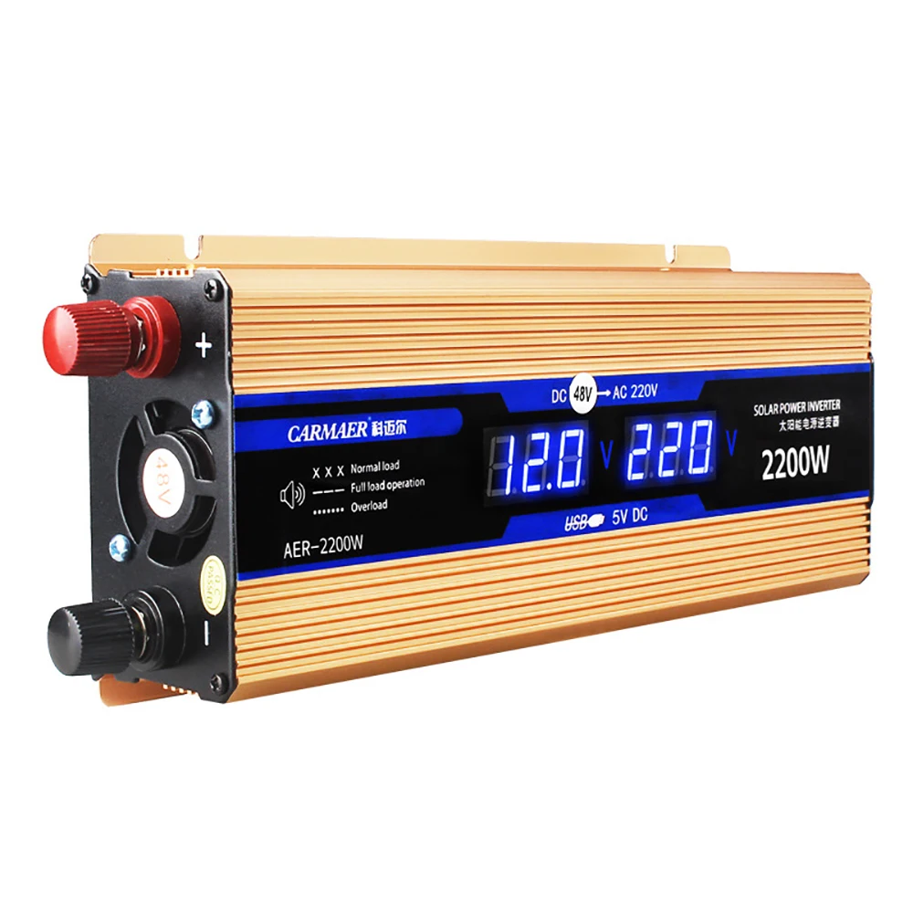 2200W Car Inverter Convertidor De Corriente De 12v a 220v Inversor Onda Pura Pure Sine Wave Voltage Converter Car Micro Inverter
2200W Car Inverter Convertidor De Corriente De 12v a 220v Inversor Onda Pura Pure Sine Wave Voltage Converter Car Micro Inverter