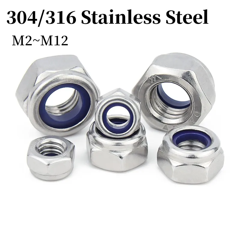M2 M2.5 M3 M4 M5 M6 M8 M10 M12 304/316 Stainless Steel Hex Nylon Insert Lock Nut Self-locking Locknut
M2 M2.5 M3 M4 M5 M6 M8 M10 M12 304/316 Stainless Steel Hex Nylon Insert Lock Nut Self-locking Locknut