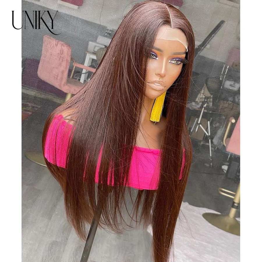 Chocolate Brown Straight Lace Front Wig Human Hair Peruvian Bone Straight HD Transparent Lace Front T Part Lace Wigs for Women
Chocolate Brown Straight Lace Front Wig Human Hair Peruvian Bone Straight HD Transparent Lace Front T Part Lace Wigs for Women