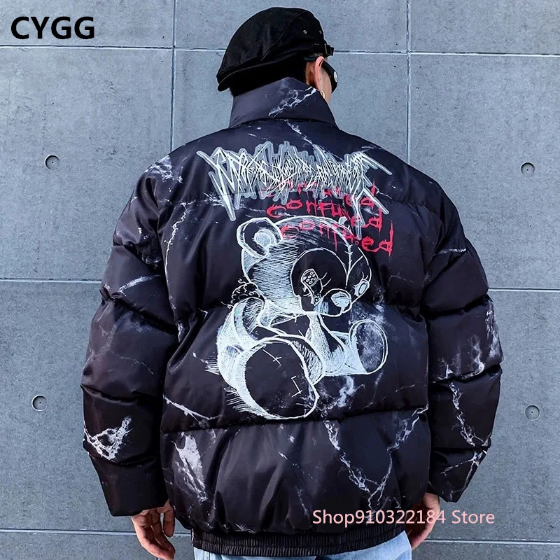 Hip Hop Jacket Parka Hurt Bear Print Men Winter Oversize Windbreaker Streetwear Harajuku Padded Jacket Coat Warm Outwear Hipster
Hip Hop Jacket Parka Hurt Bear Print Men Winter Oversize Windbreaker Streetwear Harajuku Padded Jacket Coat Warm Outwear Hipster