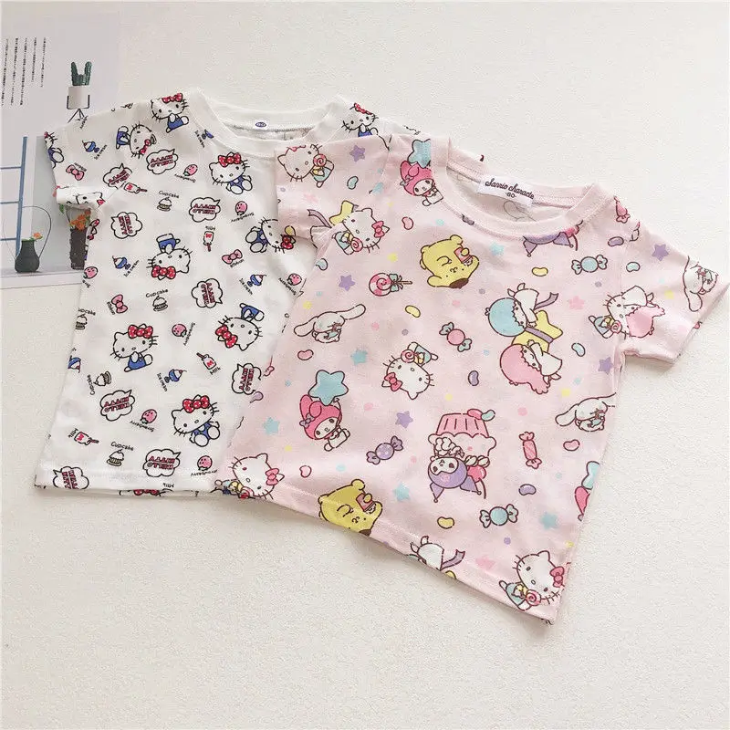 Cute Kawaii Hellokittys Cotton Children's Short Sleeve Summer New Cartoon Quick Drying Breathable Short Sleeve T-shirt Top
Cute Kawaii Hellokittys Cotton Children's Short Sleeve Summer New Cartoon Quick Drying Breathable Short Sleeve T-shirt Top