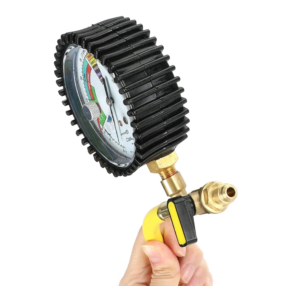 Nitrogen Pressure Tester 1~60bar HVAC Systems Cold Test Table Tools Brass 1/4 SAE In Pressure Gauge For R134a, R22, R407C, R410A
Nitrogen Pressure Tester 1~60bar HVAC Systems Cold Test Table Tools Brass 1/4 SAE In Pressure Gauge For R134a, R22, R407C, R410A