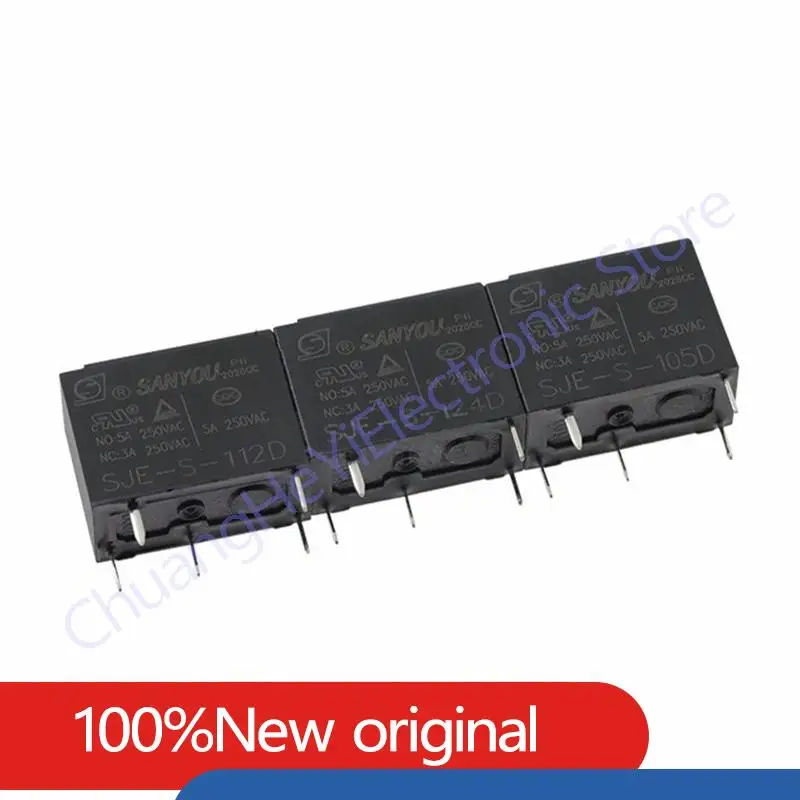 

5Pcs/lot SANYOU relay SJE-S-105D SJE-S-112D SJE-S-124D 5VDC 12VDC 24VDC 5PIN 5A Replaceable JZC HF33F-005 012 024 -ZS