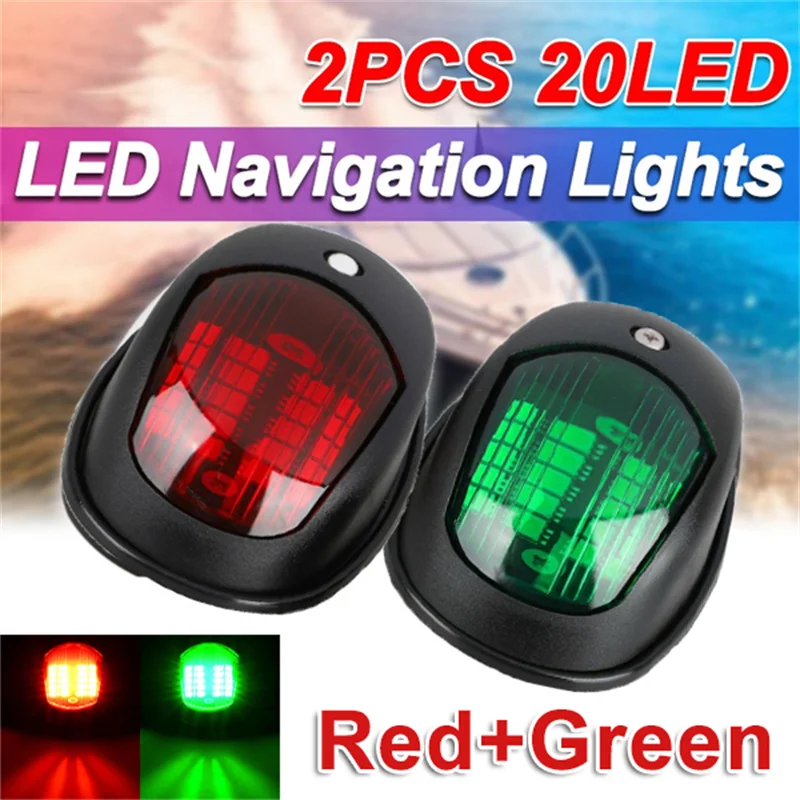 2pcs/set LED Navigation Light Marine Boat Signal Lamp Yacht Pilot Lamp (Red Light and Green Light)
2pcs/set LED Navigation Light Marine Boat Signal Lamp Yacht Pilot Lamp (Red Light and Green Light)