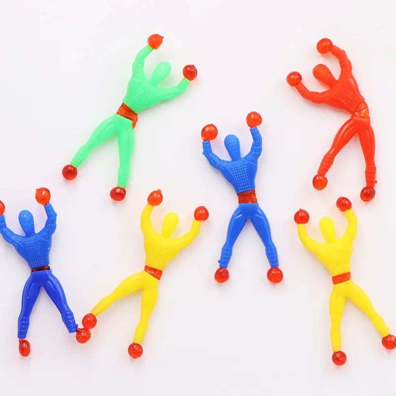 

10pcs Funny Flexible Climb Men Sticky Wall Toy Kids Toys Climbing Flip Plastic Man Children Attractive Novelty Classic Gift