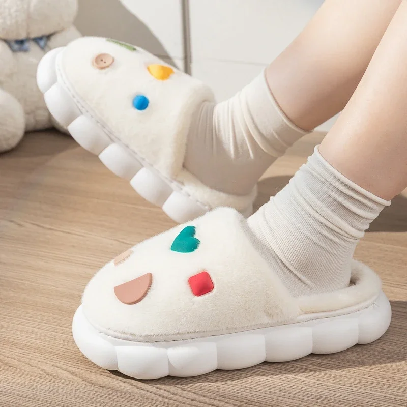 Женские домашние тапочки на толстой подошве, милые модные Нескользящие и прочные плюшевые хлопковые тапки, для зимы
Женские домашние тапочки на толстой подошве, милые модные Нескользящие и прочные плюшевые хлопковые тапки, для зимы
