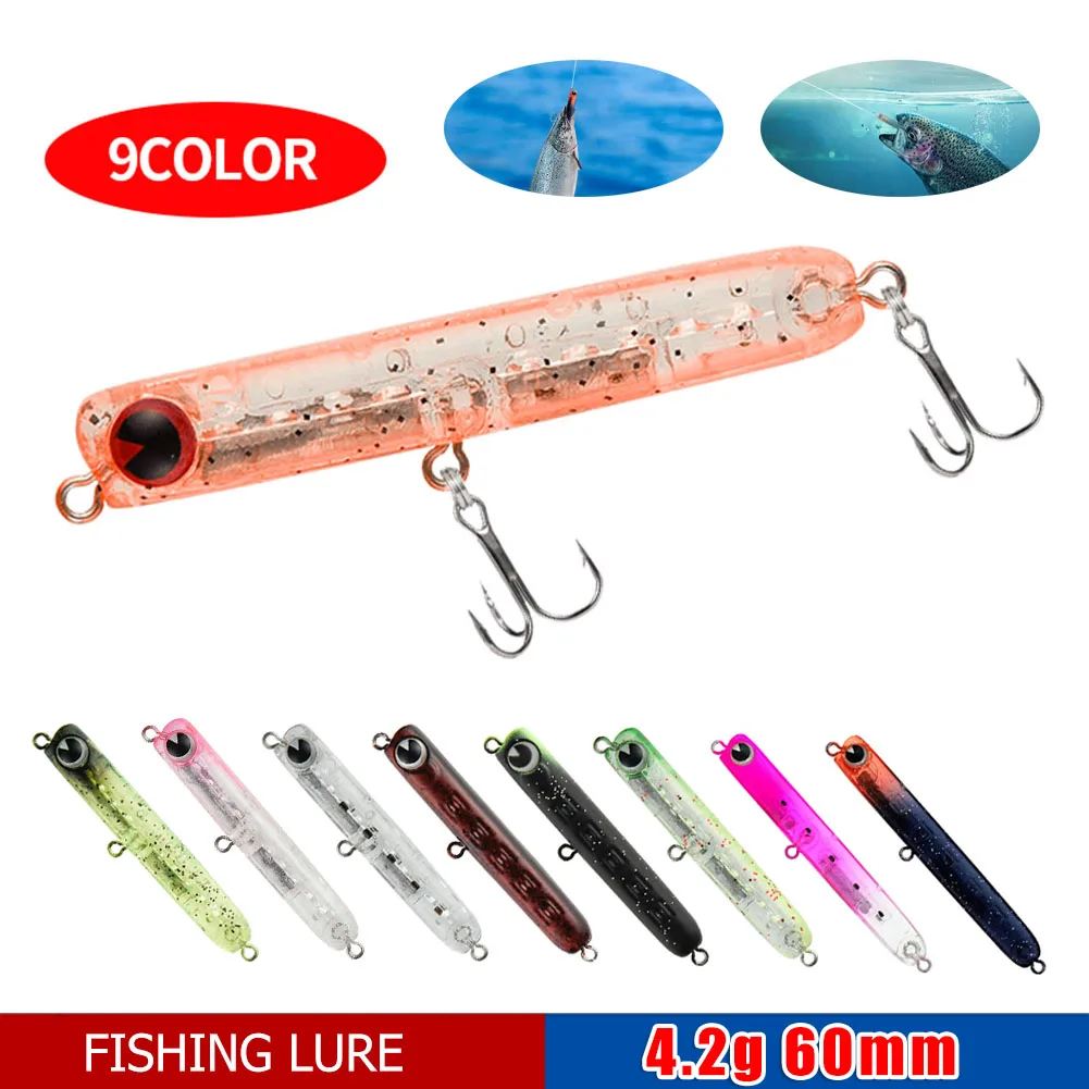 

Sinking Fishing Lures 60mm 4.2g Pencil Lure Artificial Bait Wobbler Hard Bait Fishing Pencil with Hook Saltwater Fishing Tackle