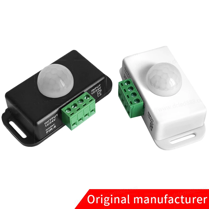 DC 12V 24V 8A Automatic Adjustable PIR Motion Sensor Switch IR Infrared Detector Light Switch Module For LED Strip Light Lamp 
DC 12V 24V 8A Automatic Adjustable PIR Motion Sensor Switch IR Infrared Detector Light Switch Module For LED Strip Light Lamp