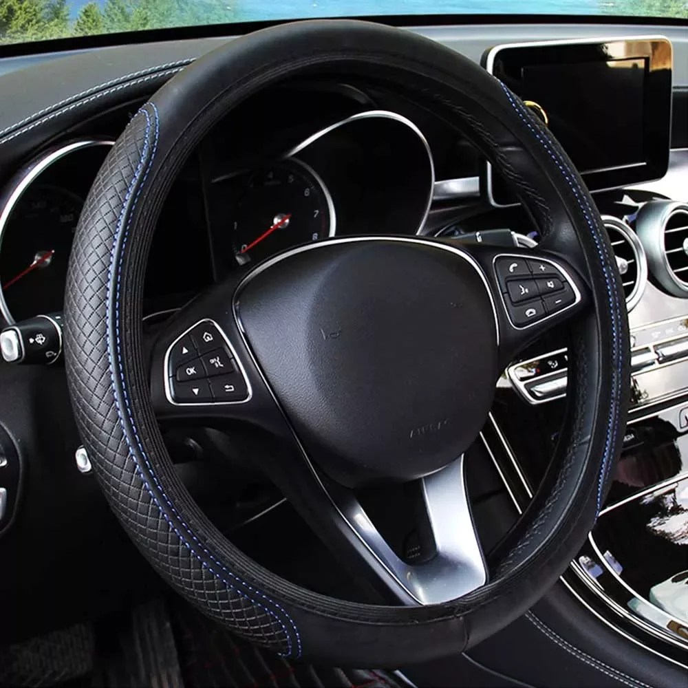 Car Steering Wheel Cover Skidproof Auto Steering- Wheel Cover Anti-Slip Embossing Leather Car-styling Car Accessories
Car Steering Wheel Cover Skidproof Auto Steering- Wheel Cover Anti-Slip Embossing Leather Car-styling Car Accessories