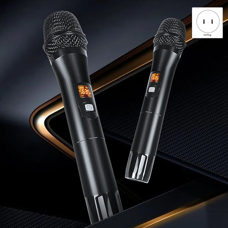 UHF Wireless Microphone Handheld One-for-Two Professional Microphone KTV Microphone Wireless Microphone-US Plug
UHF Wireless Microphone Handheld One-for-Two Professional Microphone KTV Microphone Wireless Microphone-US Plug