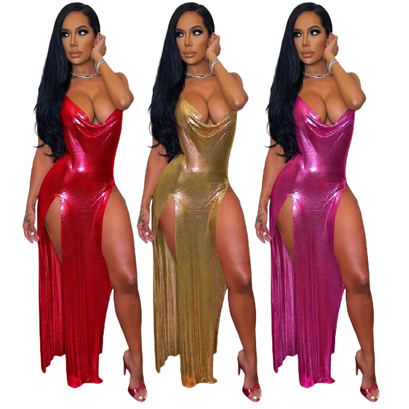 Sequined Long Slim Dress Women's Sexy Dresses Maxi Shiny Club Party Deep V Spaghetti Straps Sleeveless Long Robe Backless
Sequined Long Slim Dress Women's Sexy Dresses Maxi Shiny Club Party Deep V Spaghetti Straps Sleeveless Long Robe Backless
