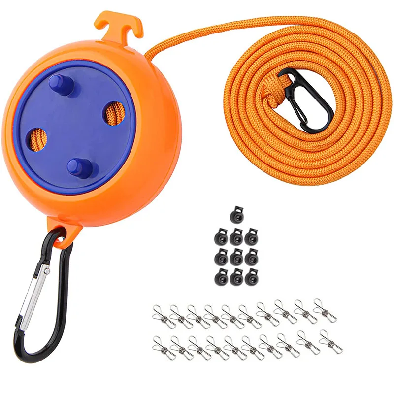 8m Portable Travel Clothesline Cord Adjustable Laundry Drying Rope For Outdoor Camping Hotel Trip Backyard With Clothespins
8m Portable Travel Clothesline Cord Adjustable Laundry Drying Rope For Outdoor Camping Hotel Trip Backyard With Clothespins