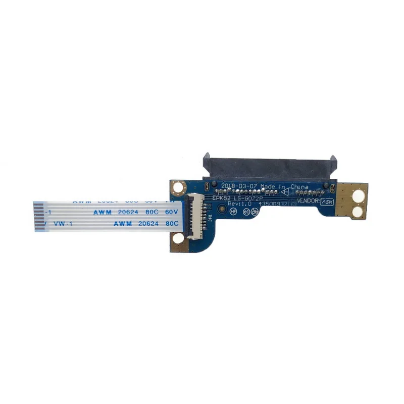 Laptop Hard Drive Flex Cable HDD SATA Suitable For HP 15-DA 15-DB 250 G7 15-da0012dx TPN-C135 LS-G072P 435OM932L01 8Pin
Laptop Hard Drive Flex Cable HDD SATA Suitable For HP 15-DA 15-DB 250 G7 15-da0012dx TPN-C135 LS-G072P 435OM932L01 8Pin