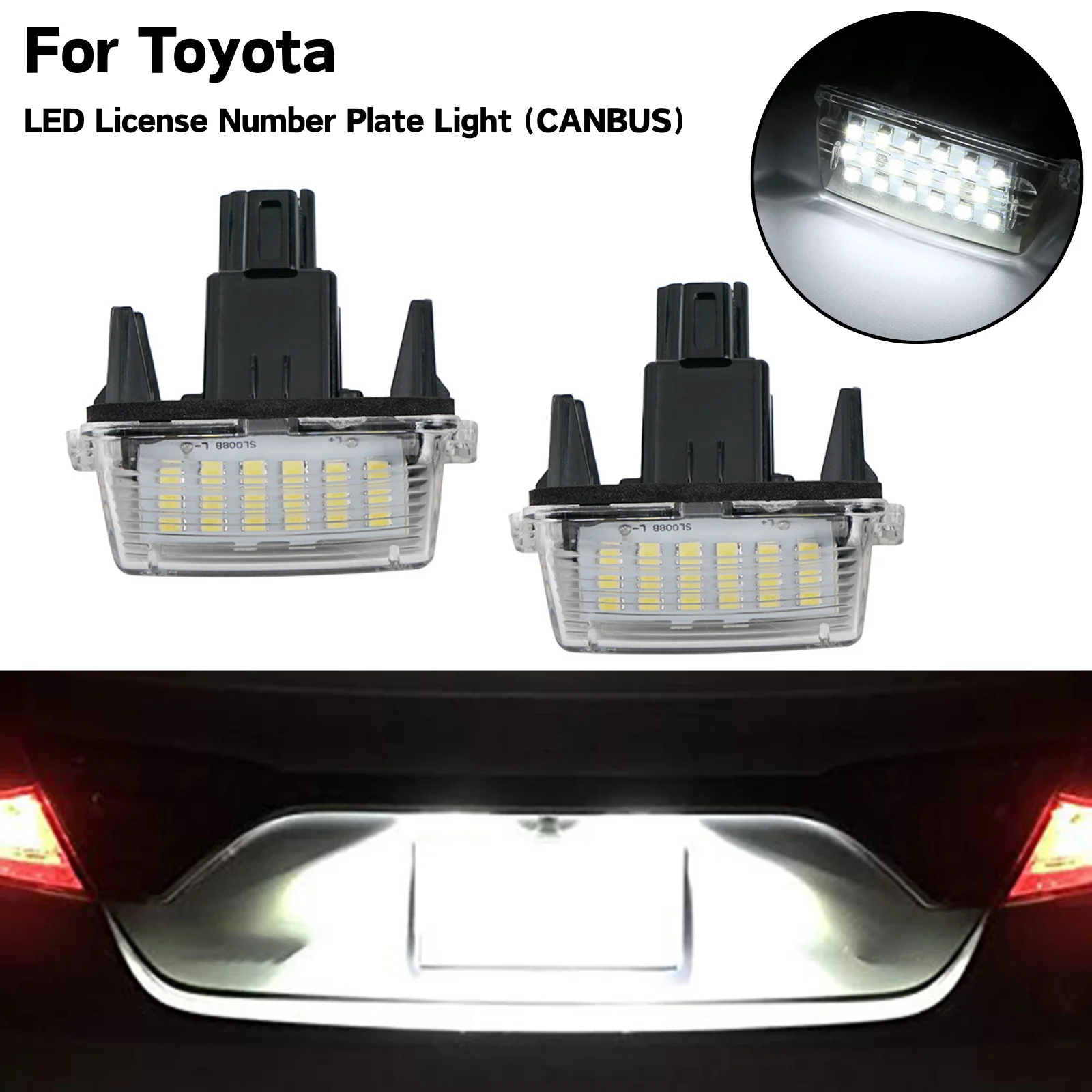 2 шт. светодиодные лампы для подсветки номерного знака Toyota Camry 2012-2017, для Toyota Corolla Cross Highlander 6500K, белые, Canbus, 12В
2 шт. светодиодные лампы для подсветки номерного знака Toyota Camry 2012-2017, для Toyota Corolla Cross Highlander 6500K, белые, Canbus, 12В