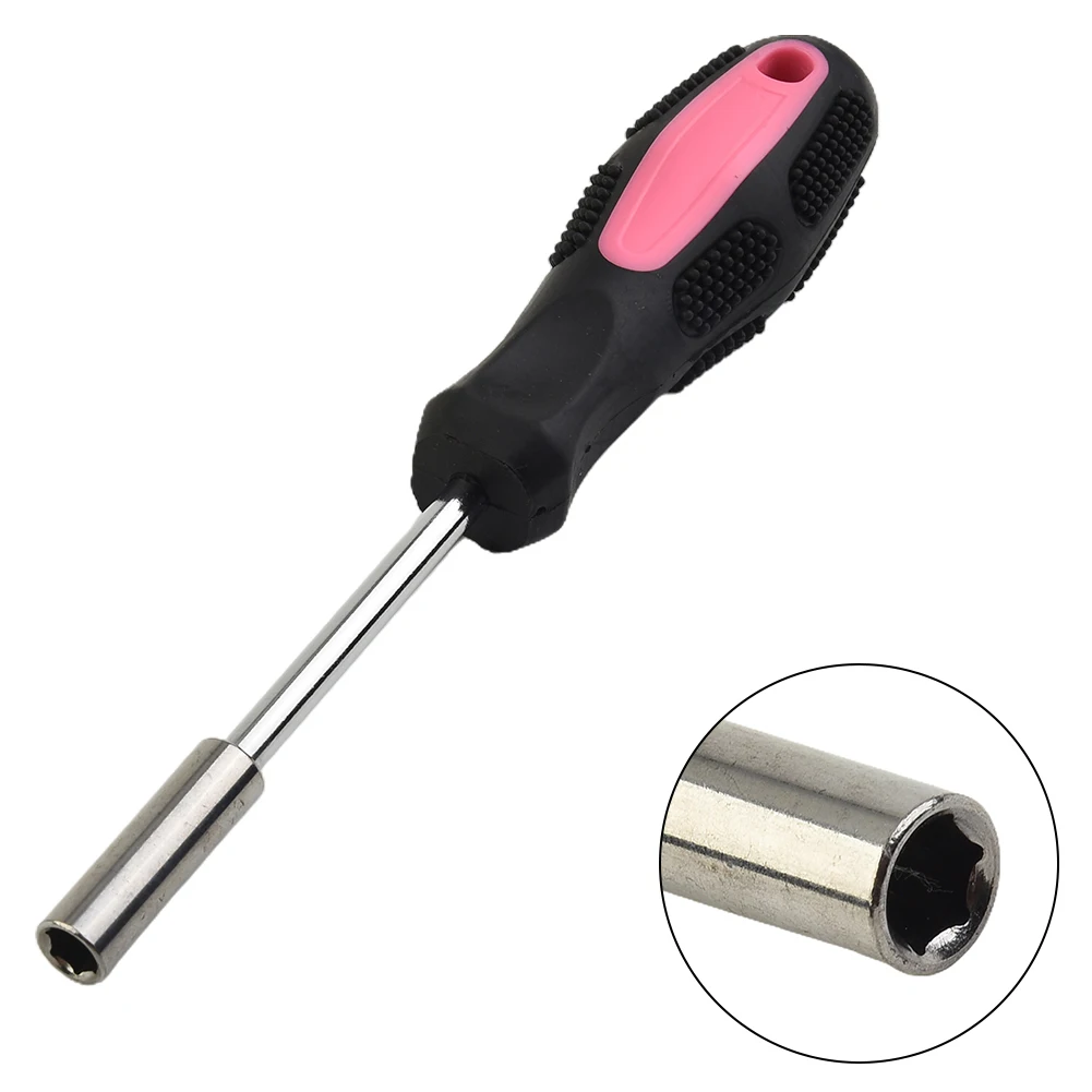High End Red Magnetic Bit Holder Screwdriver Spinner Handle 1/4 Inch Hex Drive Chrome Vanadium Steel Construction
High End Red Magnetic Bit Holder Screwdriver Spinner Handle 1/4 Inch Hex Drive Chrome Vanadium Steel Construction