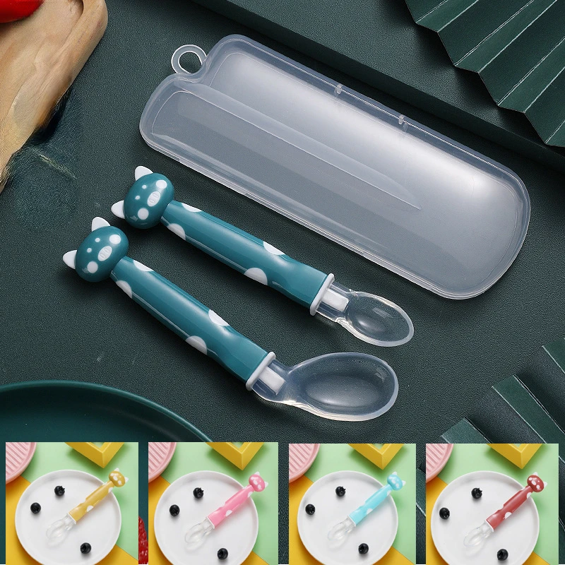 Baby Cartoon Spoon Set Silicone Soft Head Soup Spoon Elbow Spoon Combination Baby Feeding Tableware Boxed
Baby Cartoon Spoon Set Silicone Soft Head Soup Spoon Elbow Spoon Combination Baby Feeding Tableware Boxed