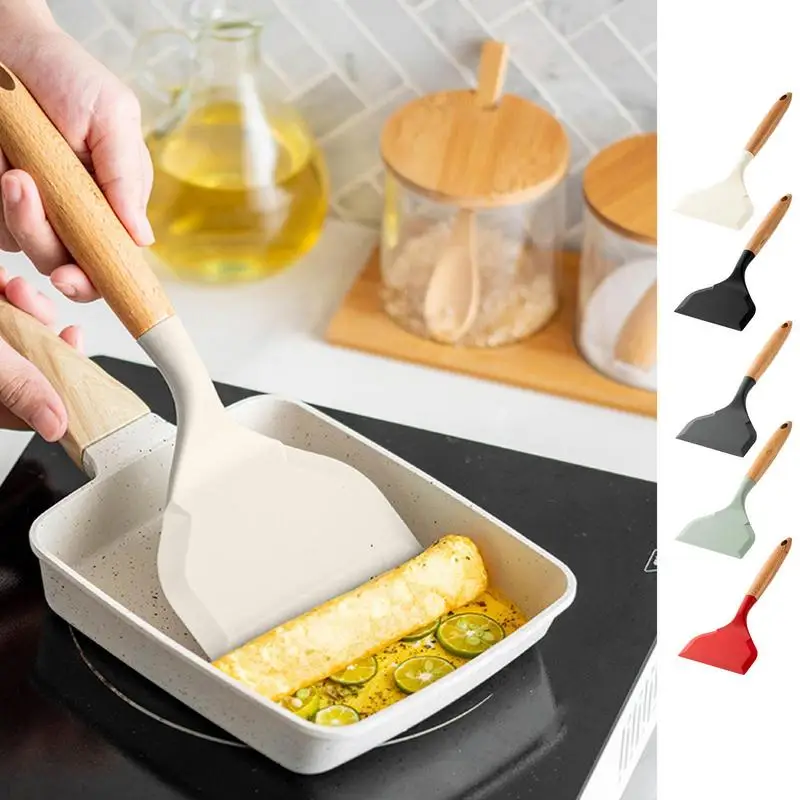 Silicone Spatula Turner Heat Resistant Non-Scratch Wooden Handle Silicone Spatula Perfect Non-stick Pans All Your Cooking Needs
Silicone Spatula Turner Heat Resistant Non-Scratch Wooden Handle Silicone Spatula Perfect Non-stick Pans All Your Cooking Needs