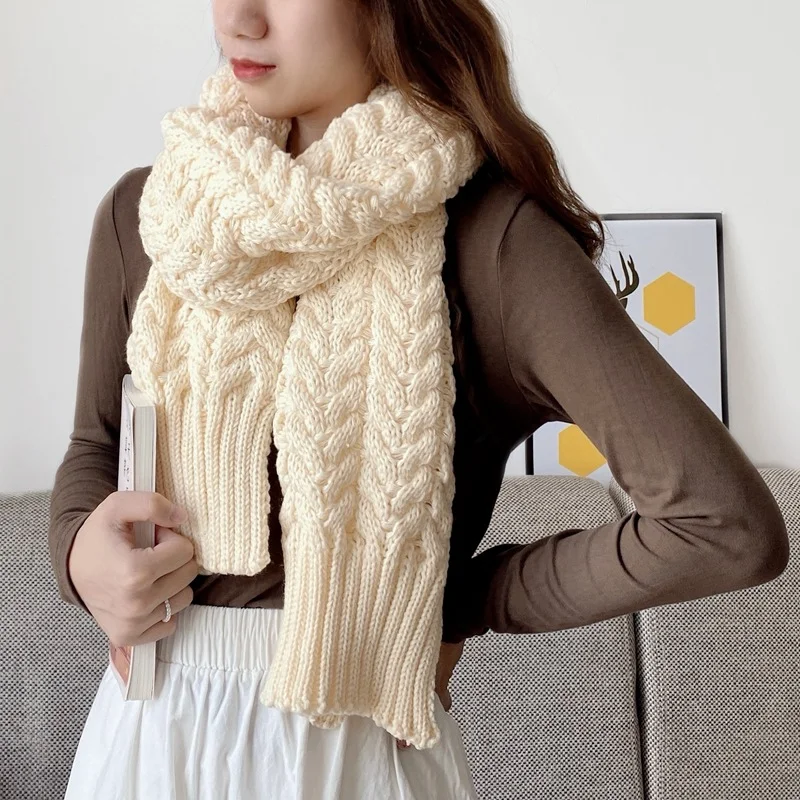 Scarves Men and Women Autumn and Winter Knitting Wool Solid Color Fried Dough Twist Thickened Warmth Lovers' Best Friend Scarf
Scarves Men and Women Autumn and Winter Knitting Wool Solid Color Fried Dough Twist Thickened Warmth Lovers' Best Friend Scarf