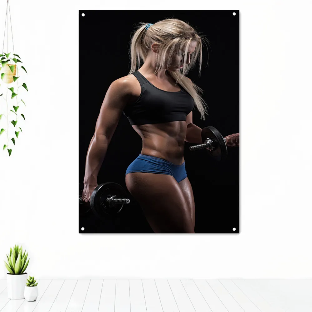 Woman Muscular Body Banners Vintage Gym Wall Decor Lose Weight Workout Motivation Flags Wall Hanging Canvas Painting Print Art
Woman Muscular Body Banners Vintage Gym Wall Decor Lose Weight Workout Motivation Flags Wall Hanging Canvas Painting Print Art