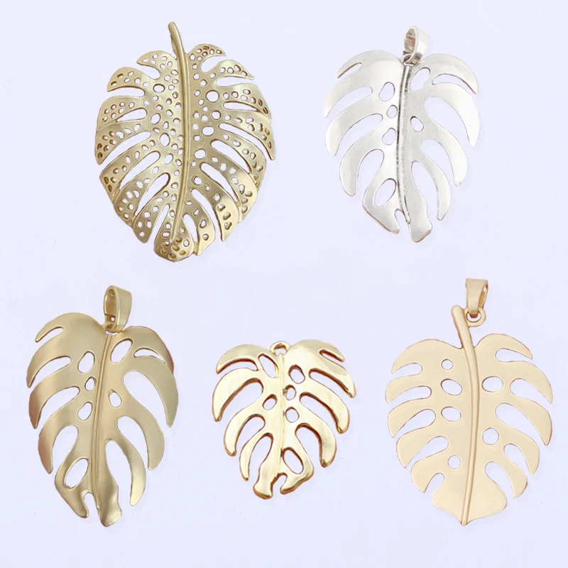2 x Silver/Gold Color Large Monstera Leaf Tropical Palm Tree Leaves Charms Pendants For Necklace Jewelry Making Accessories
2 x Silver/Gold Color Large Monstera Leaf Tropical Palm Tree Leaves Charms Pendants For Necklace Jewelry Making Accessories