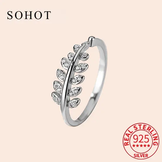 Real 925 Sterling Silver Zircon Leaves Adjustable Ring For Women Cute Fine Jewelry Plant Minimalist Accessories
Real 925 Sterling Silver Zircon Leaves Adjustable Ring For Women Cute Fine Jewelry Plant Minimalist Accessories