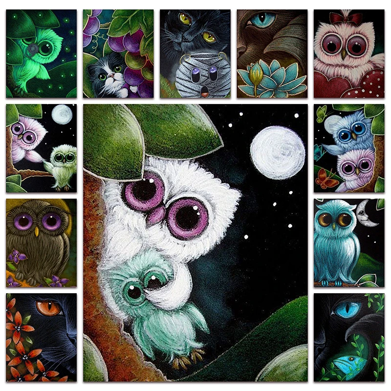 DIY Diamond embroidery Cross stitch Animal colorful Full Square Diamond mosaic little owl Full Round Diamond painting cat kitten
DIY Diamond embroidery Cross stitch Animal colorful Full Square Diamond mosaic little owl Full Round Diamond painting cat kitten