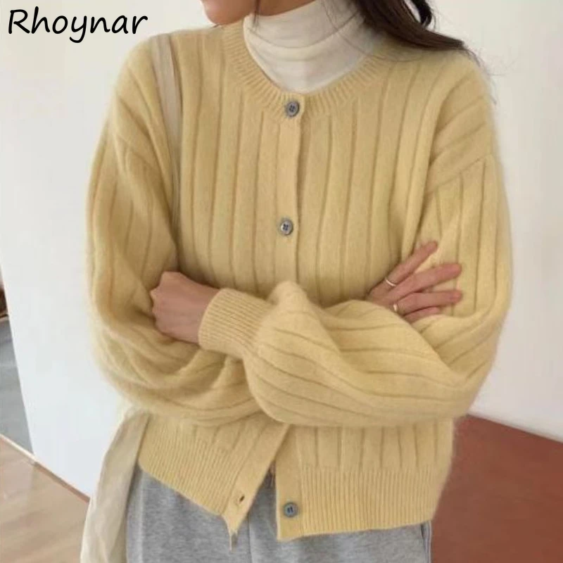 

Korean Style Chic Autumn Cardigan Women Pure Leisure All-match Cozy Popular Elegant Slouchy Loose Romantic Preppy Ins Young