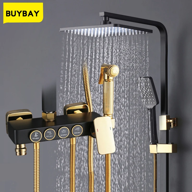 New Copper Black Thermostatic Digital Display Shower Faucet Set Rain Shower Faucets Bidet Faucet Spout Faucet Bathroom Faucet
New Copper Black Thermostatic Digital Display Shower Faucet Set Rain Shower Faucets Bidet Faucet Spout Faucet Bathroom Faucet