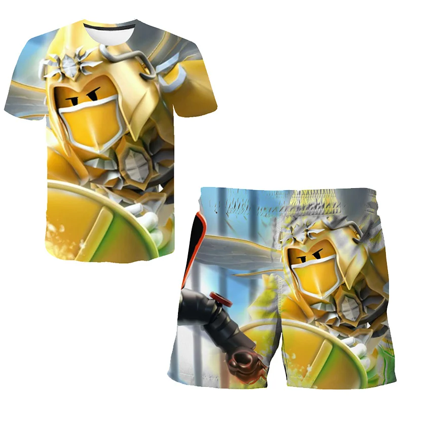 New Summer Baby Robloxing Clothes Suit Children Boys Girl Cartoon T-Shirt Shorts 2Pcs Set Toddler Casual Clothing Kids Tracksuit
New Summer Baby Robloxing Clothes Suit Children Boys Girl Cartoon T-Shirt Shorts 2Pcs Set Toddler Casual Clothing Kids Tracksuit