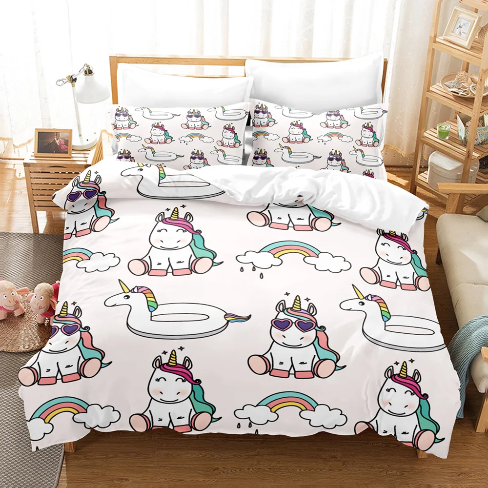 Cartoon Unicorn Kids Duvet Cover Twin Girls Lovely Unicorns Bedding Set Pink Unicorn Decor Bedclothes Microfiber Bed Linen Set
Cartoon Unicorn Kids Duvet Cover Twin Girls Lovely Unicorns Bedding Set Pink Unicorn Decor Bedclothes Microfiber Bed Linen Set
