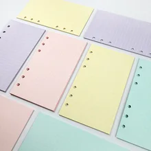 2024 45Sheet Kawaii A5 A6 Loose Leaf Notebook Refill Spiral Binder Index Paper Inner Pages Daily Planner Line Grid Blank Agenda