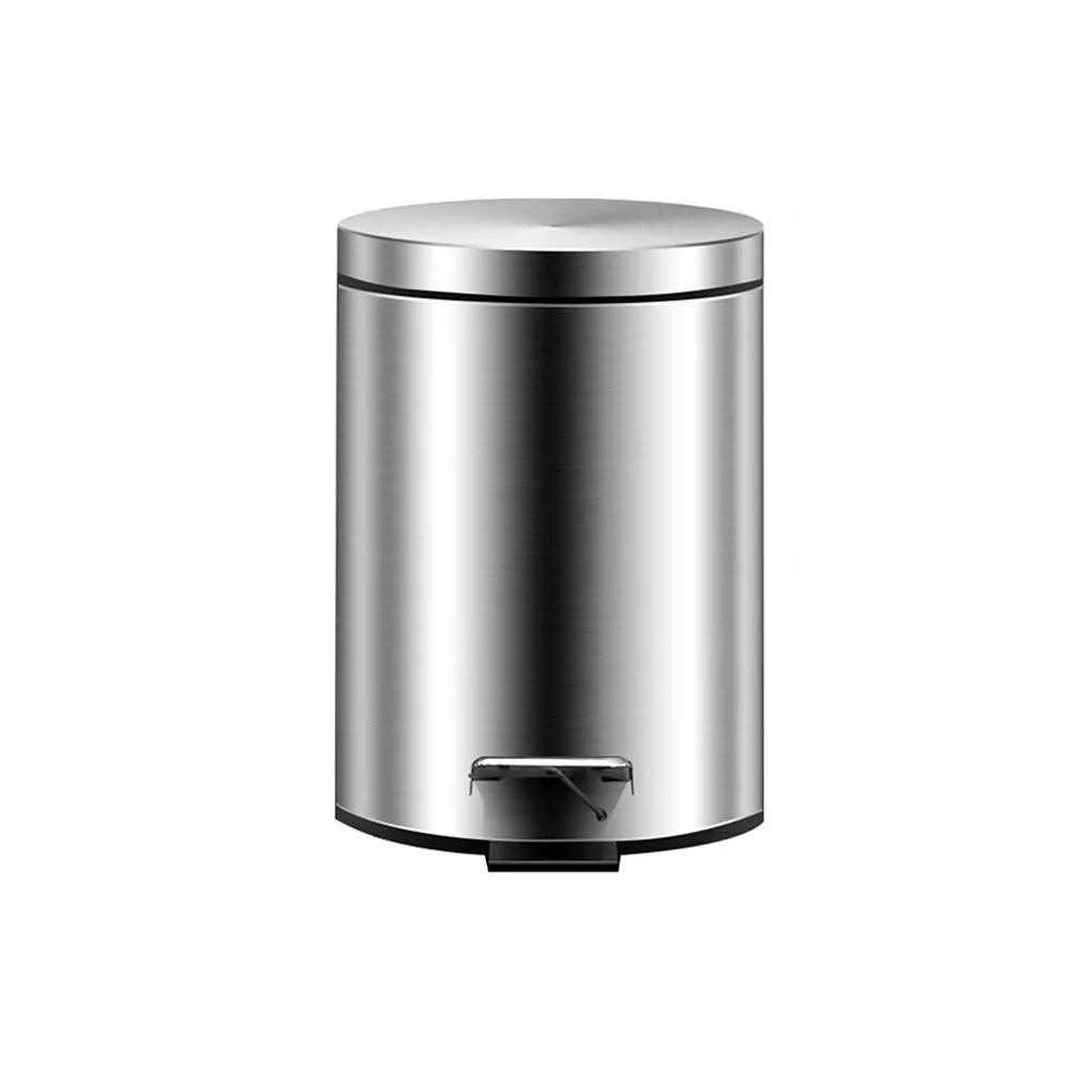 Mute Stainless Steel Trash Can Living Room Bathroom Rubbish Containers Round Lidded Garbage Bin Holder Wastebasket Container
Mute Stainless Steel Trash Can Living Room Bathroom Rubbish Containers Round Lidded Garbage Bin Holder Wastebasket Container