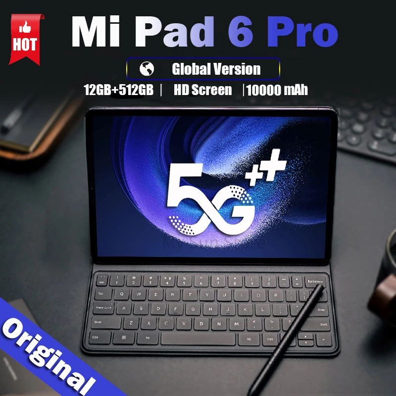 2023 New Pad 6 Pro Tablet Snapdragon 870 CPU Android 12 12GB+512GB HD 2K Screen Tab 10000mAh Tablets PC 5G Dual SIM Card Or Wifi
2023 New Pad 6 Pro Tablet Snapdragon 870 CPU Android 12 12GB+512GB HD 2K Screen Tab 10000mAh Tablets PC 5G Dual SIM Card Or Wifi