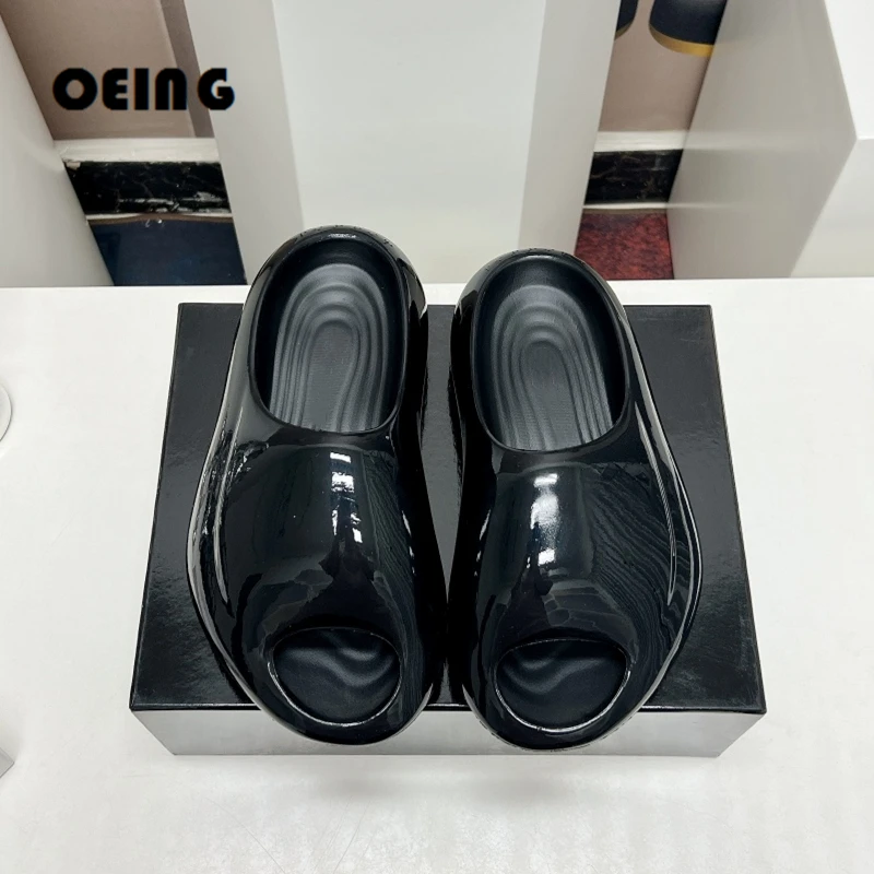 Женские и мужские шлепанцы на массивной подошве, шлепанцы унисекс с круглым носком, повседневные пляжные тапочки 2023, шлепанцы без шнуровки из ЭВА, большие размеры до 45
Женские и мужские шлепанцы на массивной подошве, шлепанцы унисекс с круглым носком, повседневные пляжные тапочки 2023, шлепанцы без шнуровки из ЭВА, большие размеры до 45