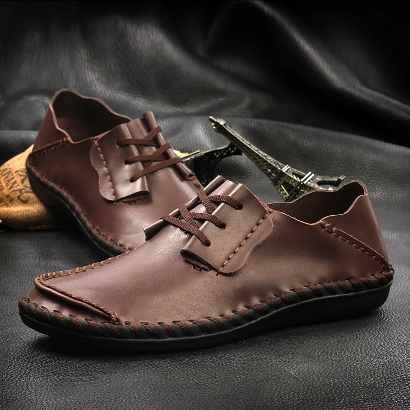 Autumn and winter cowhide hand sewn soft sole single layer leather men's shoes leather men's daily casual shoes
Autumn and winter cowhide hand sewn soft sole single layer leather men's shoes leather men's daily casual shoes