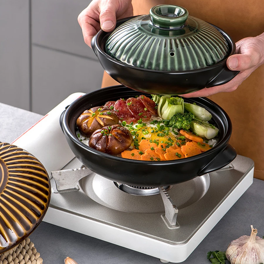 Korean style casserole pottery pot soup pot steamed rice braised chicken rice and heat resistant pot Claypot rice Gas Claypot
Korean style casserole pottery pot soup pot steamed rice braised chicken rice and heat resistant pot Claypot rice Gas Claypot