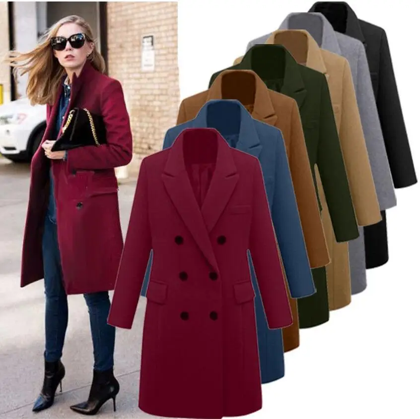 2023 autumn winter mid-length large size woolen women's jacket double breasted felt coat women traf new outerwear trench coat
2023 autumn winter mid-length large size woolen women's jacket double breasted felt coat women traf new outerwear trench coat