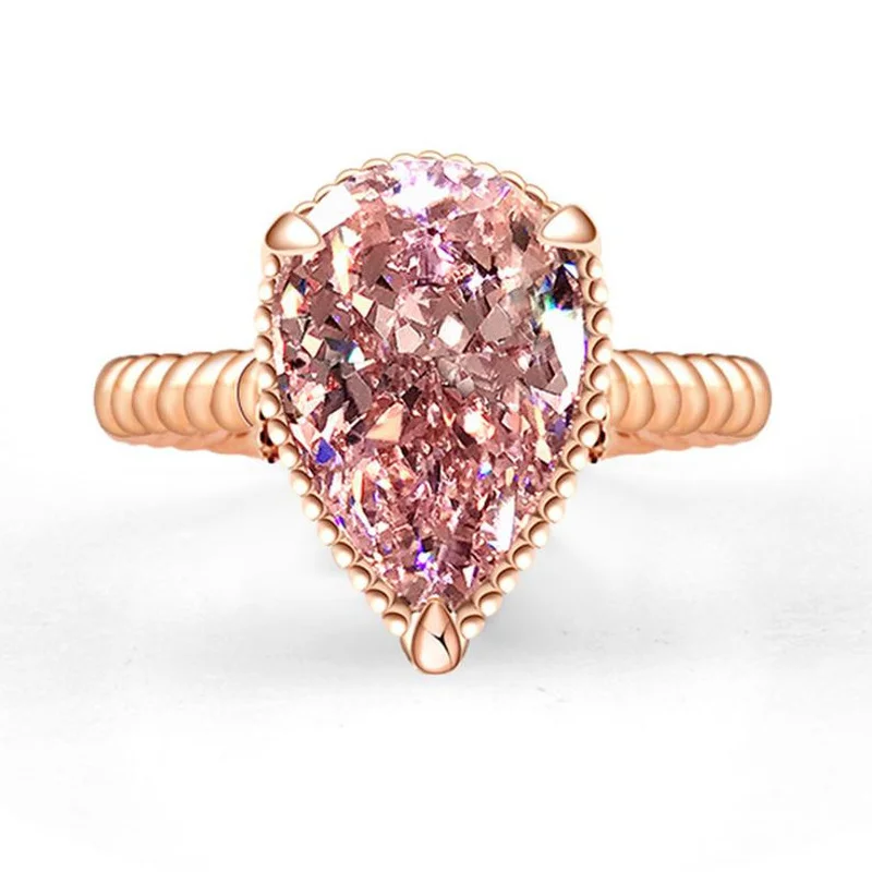 Trendy Simple Rose Gold Color Water Drop Crystal Zircon Rhinestone Female Alloy Ring for Women Party Jewelry Accessories
Trendy Simple Rose Gold Color Water Drop Crystal Zircon Rhinestone Female Alloy Ring for Women Party Jewelry Accessories