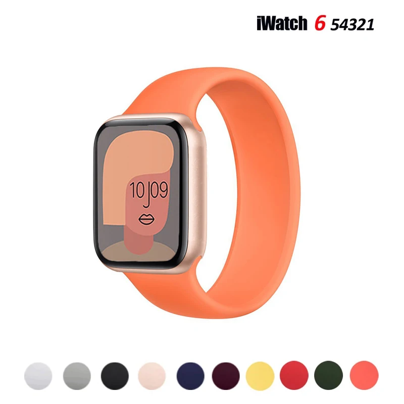 Solo Loop for Apple Watch Strap 44mm 40mm 45mm 41mm 38mm 42mm Elastic Silicone watchband bracelet iWatch serie 6 5/4/3 SE 7 Band
Solo Loop for Apple Watch Strap 44mm 40mm 45mm 41mm 38mm 42mm Elastic Silicone watchband bracelet iWatch serie 6 5/4/3 SE 7 Band