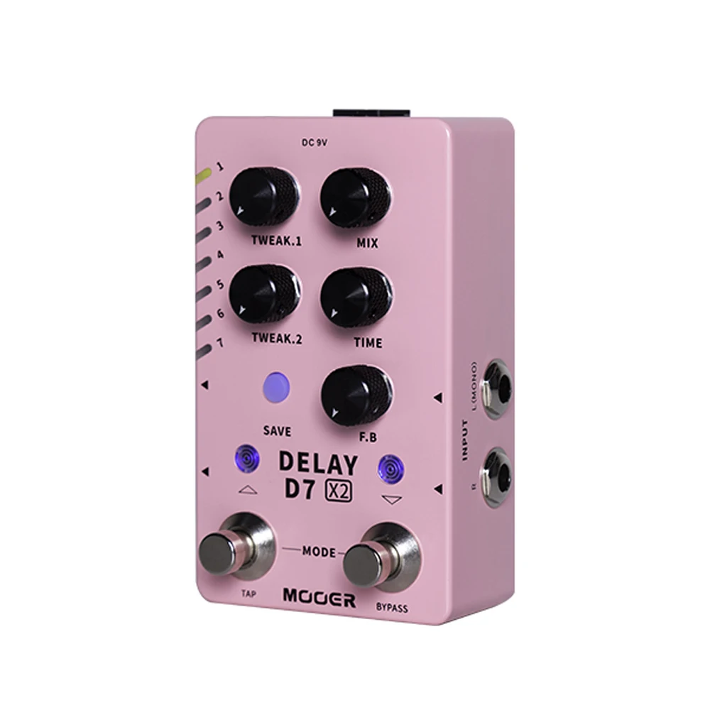 Mooer D7 Delay X2 Stereo Delay Pedal Built-in Analog/Digital/Dynamic/Dual/Fuzz 14 Delay Effects Guitar Pedal Tap Tempo Function
Mooer D7 Delay X2 Stereo Delay Pedal Built-in Analog/Digital/Dynamic/Dual/Fuzz 14 Delay Effects Guitar Pedal Tap Tempo Function