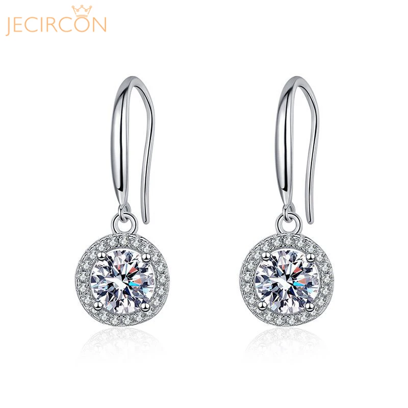 JECIRCON 0.3/0.5/1ct Moissanite Drop Earrings for Women 925 Sterling Silver Classic Round Cut Diamond Ear Pendants Accessories
JECIRCON 0.3/0.5/1ct Moissanite Drop Earrings for Women 925 Sterling Silver Classic Round Cut Diamond Ear Pendants Accessories