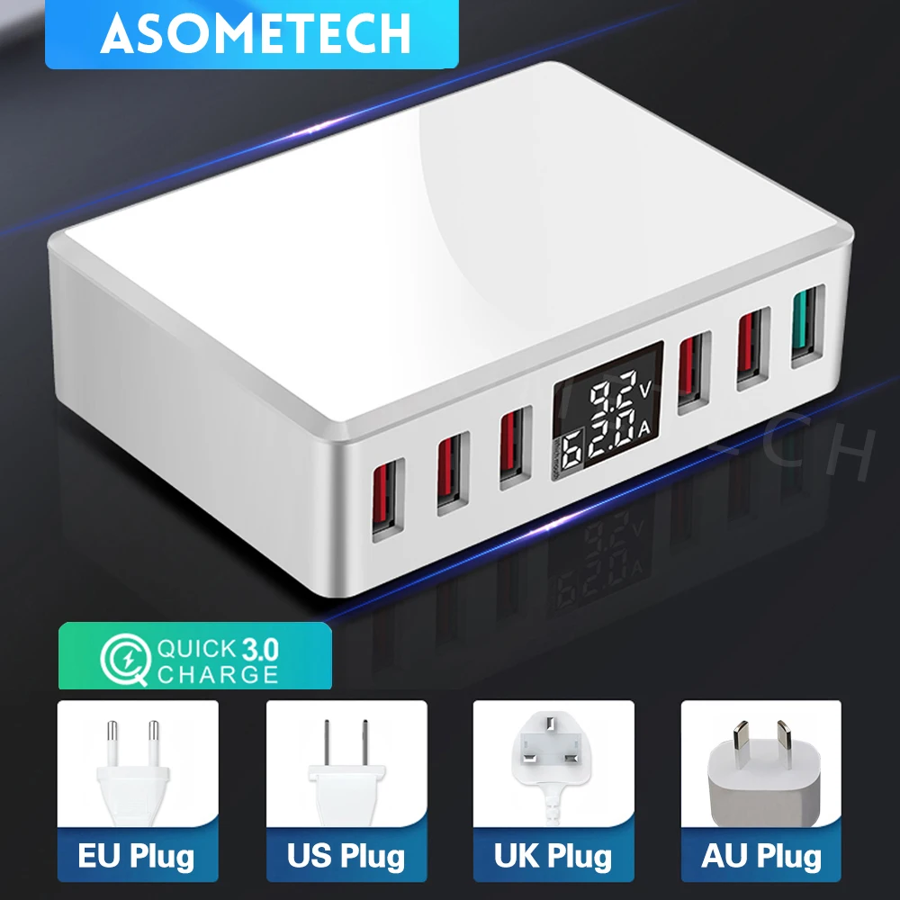6 портов Быстрая зарядка 3,0 USB зарядное устройство адаптер цифровой дисплей USB зарядное устройство быстрое зарядное устройство для телефона ...
6 портов Быстрая зарядка 3,0 USB зарядное устройство адаптер цифровой дисплей USB зарядное устройство быстрое зарядное устройство для телефона ...