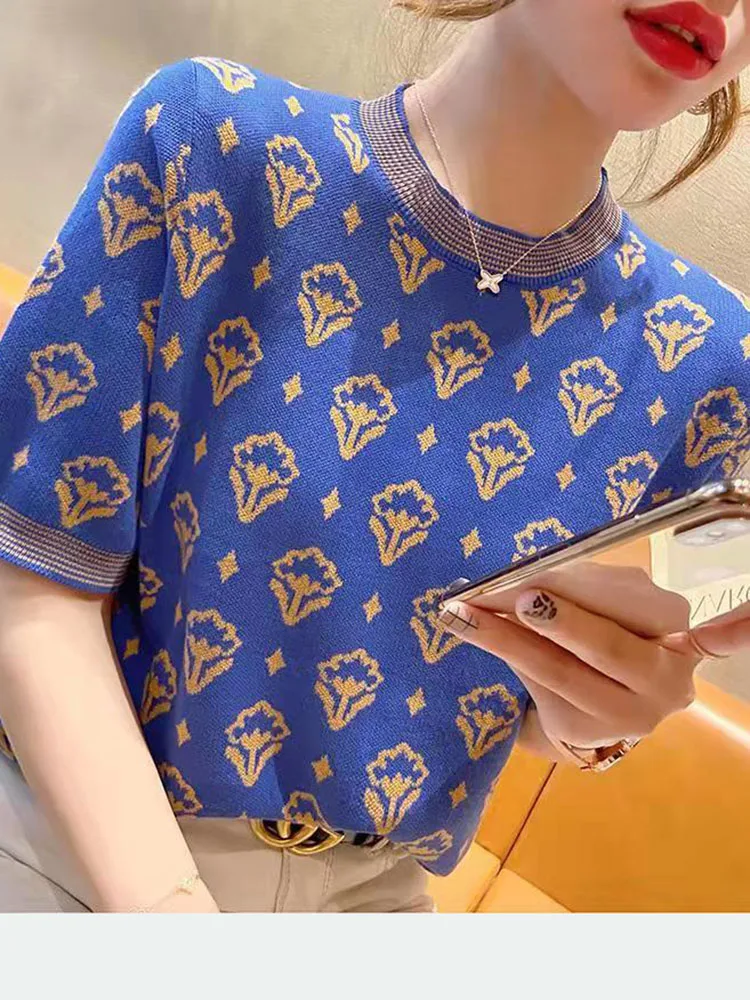 Printing T Shirt For Women Short Sleeve Tees Knitted Ladies Tops 2022 Korean Fashion Woman Clothes Summer O Neck Tee Shirt Femme
Printing T Shirt For Women Short Sleeve Tees Knitted Ladies Tops 2022 Korean Fashion Woman Clothes Summer O Neck Tee Shirt Femme